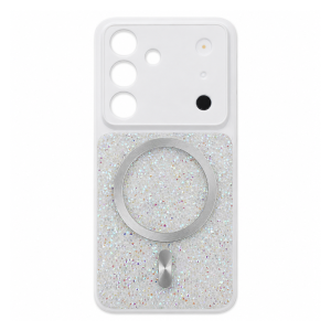Shiny Diamond with Magnetic Case for Samsung Galaxy S26 - White